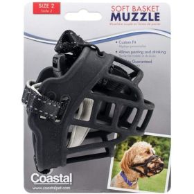 Coastal Pet Soft Basket Muzzle for Dogs Black (Option 1: Size 2)
